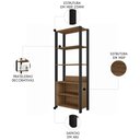 Ver imagem 2 de Guarda Roupa Solteiro Closet 73cm Prateleira Una Mel/preto C01 - Mpozenato