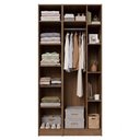 Ver imagem 6 de Guarda Roupa Modulado Neo 2 Portas de Bater com Espelhos 5 Nichos MDP Rustic-Crema Madesa