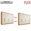 Ver imagem 5 de Guarda-Roupa Casal Argos 6 Portas 6 Gavetas 100% Mdf Peroba/Off White - Mademarques