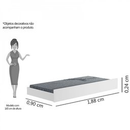 Cama Auxiliar Solteiro Sleep em MDP Albatroz - 3