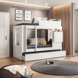 Cama Auxiliar Solteiro Sleep em MDP Albatroz - 2