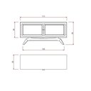 Ver imagem 7 de Rack Sala Tv até 50 Polegadas Ricco 113 Cm Laminado com Portas em Palhinha Amêndoa