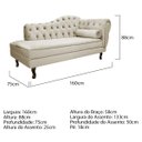 Ver imagem 5 de Kit Diva Recamier Diana 160cm Lado Esquerdo e 01 Poltrona Classic Linho - Doce Sonho Móveis RECAMIER