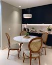 Ver imagem 2 de Mesa de Jantar Cone 100 Cm Tampo Laca Branca + Vidro Base Branca