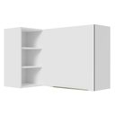Ver imagem 1 de Armário Aéreo de Canto com Adega Acoplada Madesa Lux 1 Porta Branco/Branco Veludo