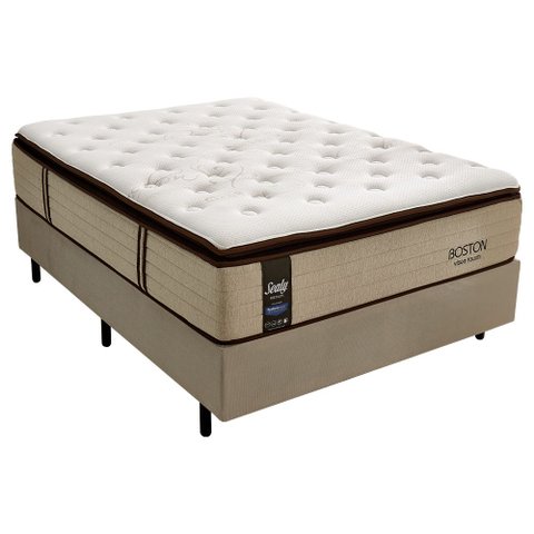 Cama Box com Colchão Casal Molas Ensacadas Boston Sealy 138x188 138x188cm