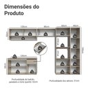 Ver imagem 3 de Armário de Cozinha Completa 300 Cm Suspenso Nice Madesa 07 Crema