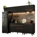 Ver imagem 3 de Armário de Cozinha Completa 260cm Preto Reims Madesa 10