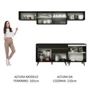 Ver imagem 6 de Armário de Cozinha Completa 260cm Preto Reims Madesa 10