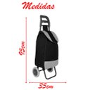 Ver imagem 2 de Carrinho De Compras Preto Leve Tudo Feira Mercado Praia