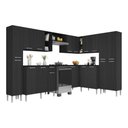 Ver imagem 2 de Armário Cozinha Modulada Completa de Canto 464cm Pequim Pop Multimóveis Mp3772 Preto