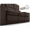 Ver imagem 7 de Sofá com Porta Copos e Carregador USB Eureka 2,30m Assento Retrátil e Reclinável Velosuede