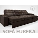 Ver imagem 3 de Sofá com Porta Copos e Carregador USB Eureka 2,30m Assento Retrátil e Reclinável Velosuede