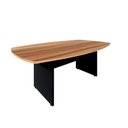 Ver imagem 2 de Mesa de Reunião Orgânica 2m Pés Painel Escritório F5 Office Cor:Nogal com Preto