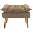 Ver imagem 2 de Puff Decorativo Opala Suede Pés Palito - Bela Móveis: Cappuccino