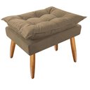 Ver imagem 1 de Puff Decorativo Opala Suede Pés Palito - Bela Móveis: Cappuccino