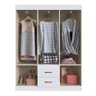 Guarda-Roupas 6 Portas 2 Gavetas Multimóveis CR35111 Branco - 4