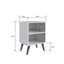 Ver imagem 2 de Kit 2 Mesas de Cabeceira Retrô com Prateleira 