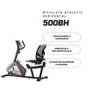 Ver imagem 5 de Bicicleta Ergométrica Horizontal Athletic 500bh Magnética 8 Níveis 110kg Ideal para Cardio e Reabili