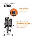Ver imagem 4 de Bicicleta Ergométrica Horizontal Athletic 500bh Magnética 8 Níveis 110kg Ideal para Cardio e Reabili