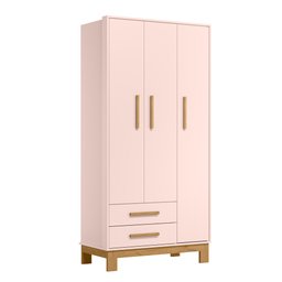 Guarda Roupa Roupeiro Infantil 4340 Rosa Acetinado Patoti Móveis - 3