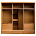 Ver imagem 3 de Guarda-Roupa Solteiro 3 Portas 7 Gavetas Naturalle Josandro