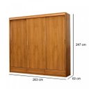 Ver imagem 4 de Guarda-Roupa Solteiro 3 Portas 7 Gavetas Naturalle Josandro