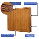 Ver imagem 6 de Guarda-Roupa Solteiro 3 Portas 7 Gavetas Naturalle Josandro