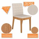 Ver imagem 5 de Mesa de Jantar Quadrada com 4 Cadeiras Moscou Cinamomo/off/bege - M.a Cinamomo/off Premium/bege