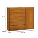 Ver imagem 3 de Cômoda 5 Gavetas com Sapateira Unique
