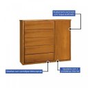 Ver imagem 5 de Cômoda 5 Gavetas com Sapateira Unique 