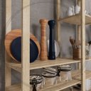 Ver imagem 7 de Closet aberto Para Organizar Estilo Rústica MUEBLES DESIGN Arara de roupas pinus multiuso