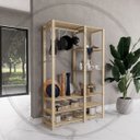 Ver imagem 6 de Closet aberto Para Organizar Estilo Rústica MUEBLES DESIGN Arara de roupas pinus multiuso