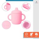 Ver imagem 4 de Copinho de Bebê com Alça Infantil +6m Bico de Silicone Rosa