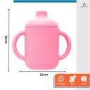 Ver imagem 2 de Copinho de Bebê com Alça Infantil +6m Bico de Silicone Rosa