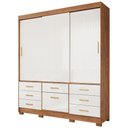 Ver imagem 2 de Guarda Roupa Lais 3 Portas de Correr 7 Gavetas MDF