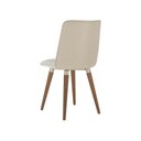 Ver imagem 5 de Kit 2 Cadeiras de Cozinha Dakota Natural Mesa de Jantar Bouclé 3 Bege Pu Off White