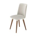 Ver imagem 3 de Kit 2 Cadeiras de Cozinha Dakota Natural Mesa de Jantar Bouclé 3 Bege Pu Off White