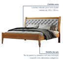 Ver imagem 4 de Cama Casal Queen 160cm Vivare Laranja/Amêndoa Mel/Veludo Cinza Claro