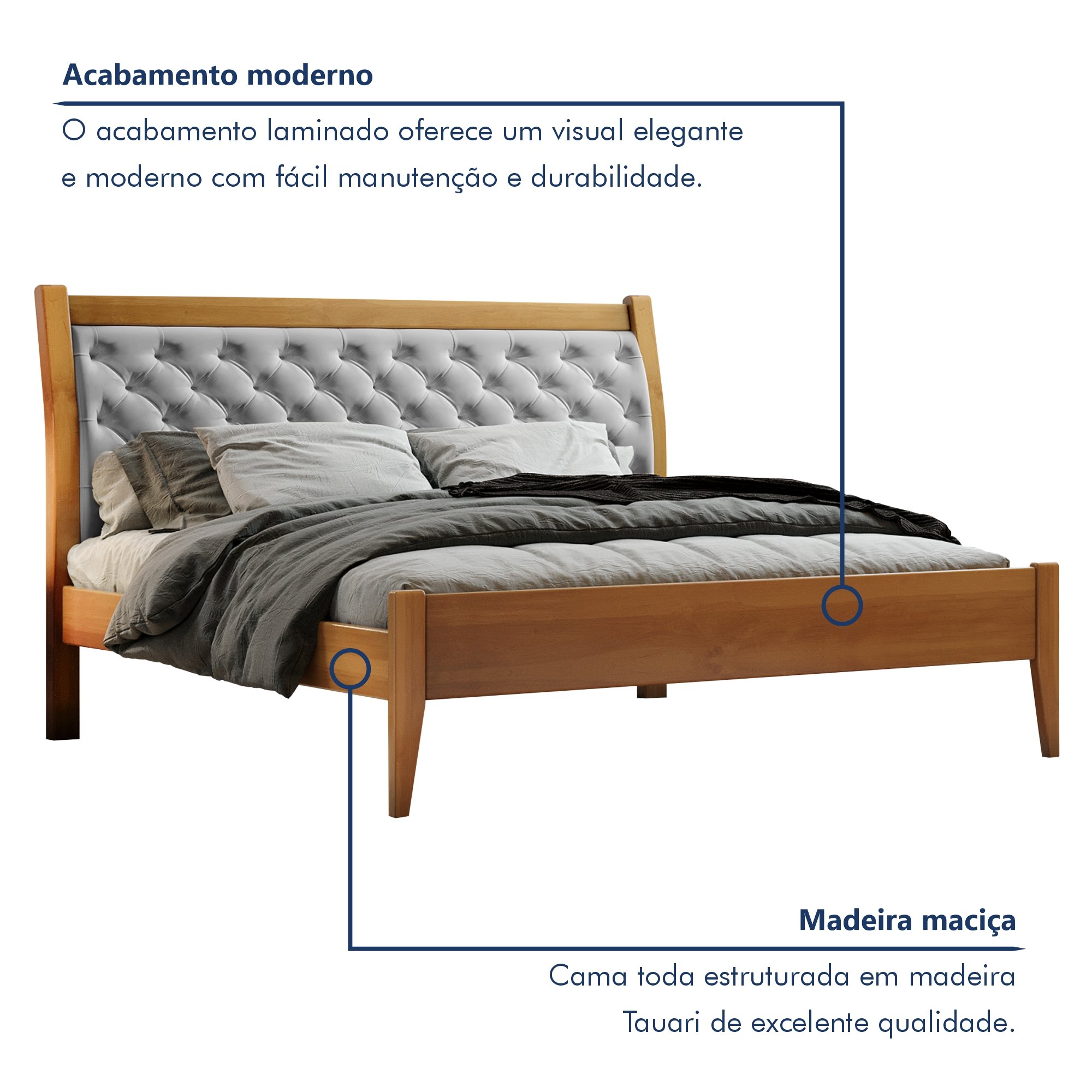 Cama Casal Queen 160cm Vivare - 2