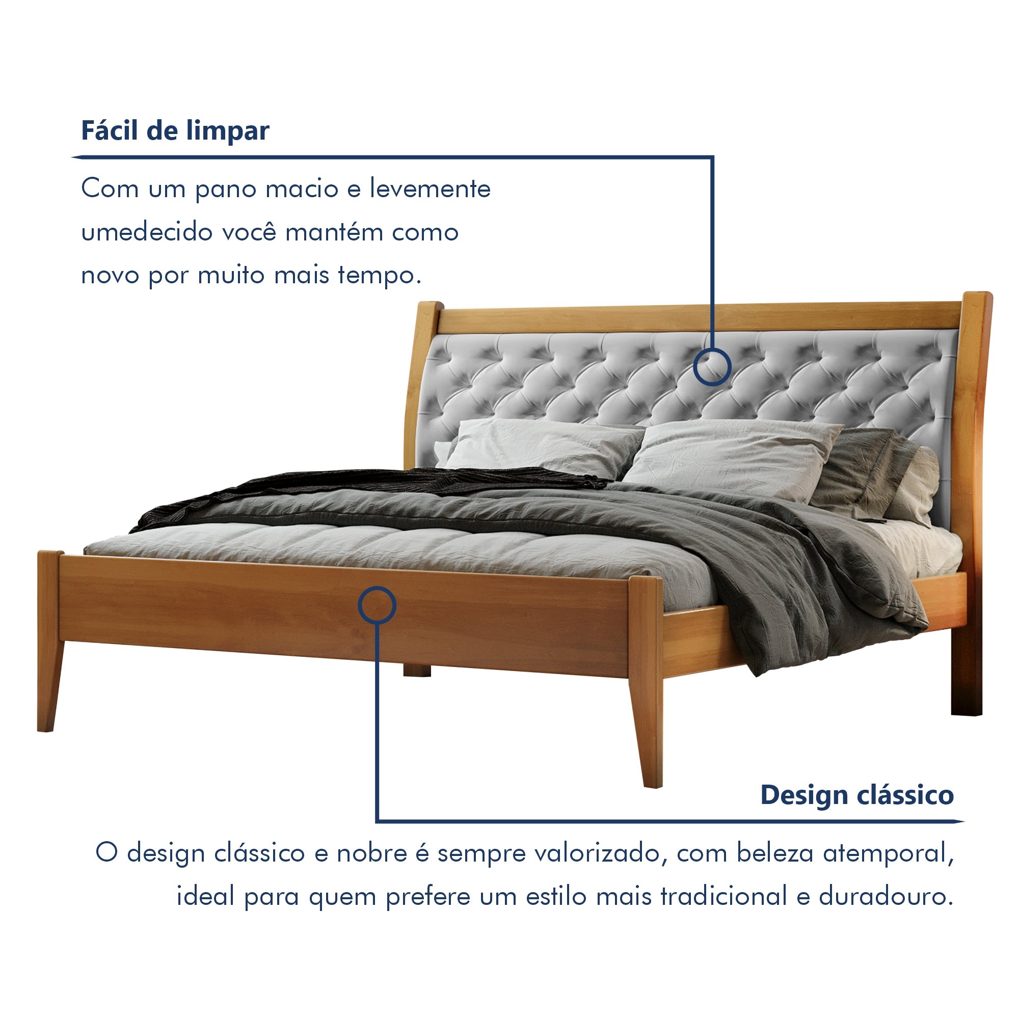 Cama Casal Queen 160cm Vivare - 5