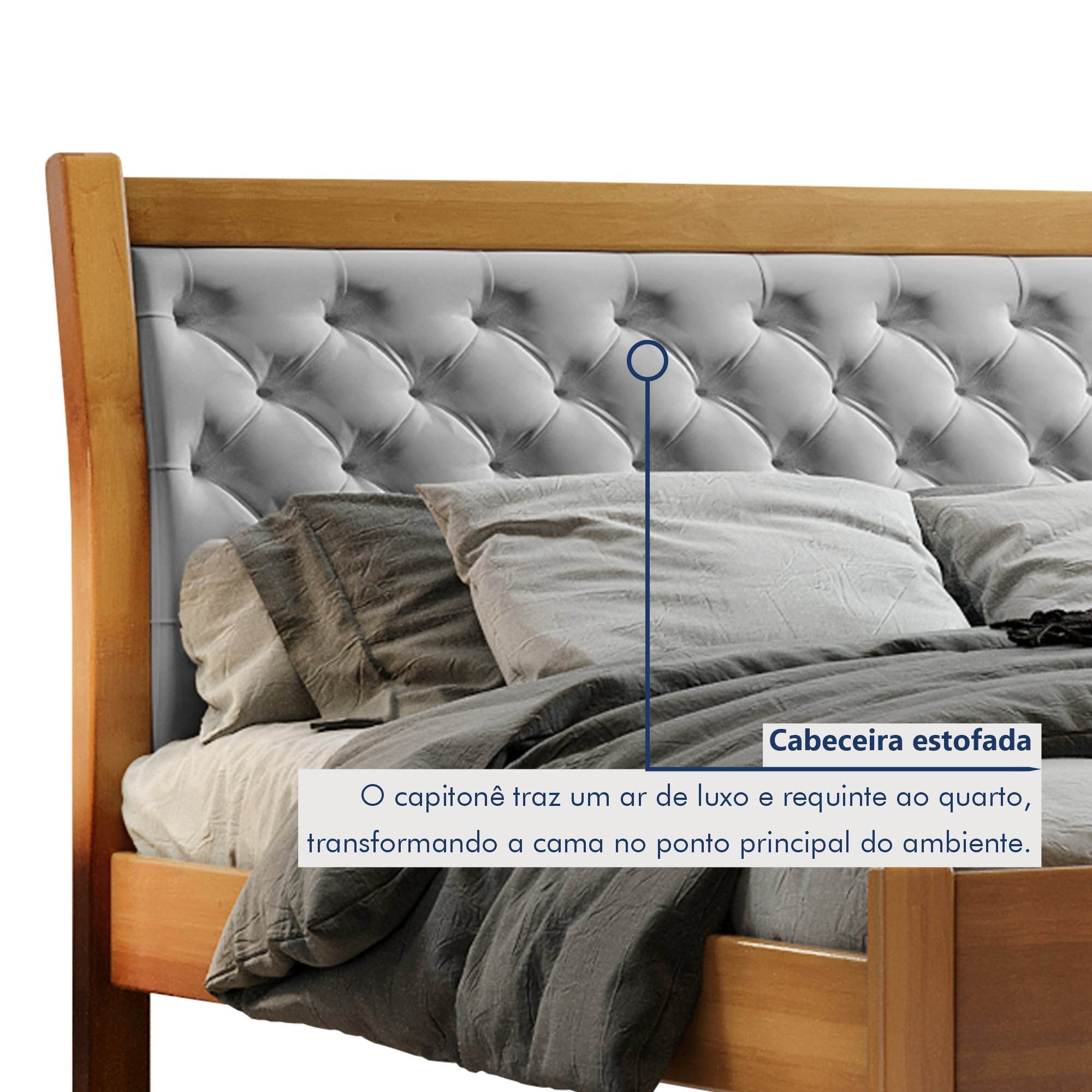 Cama Casal 140cm Vivare - 3