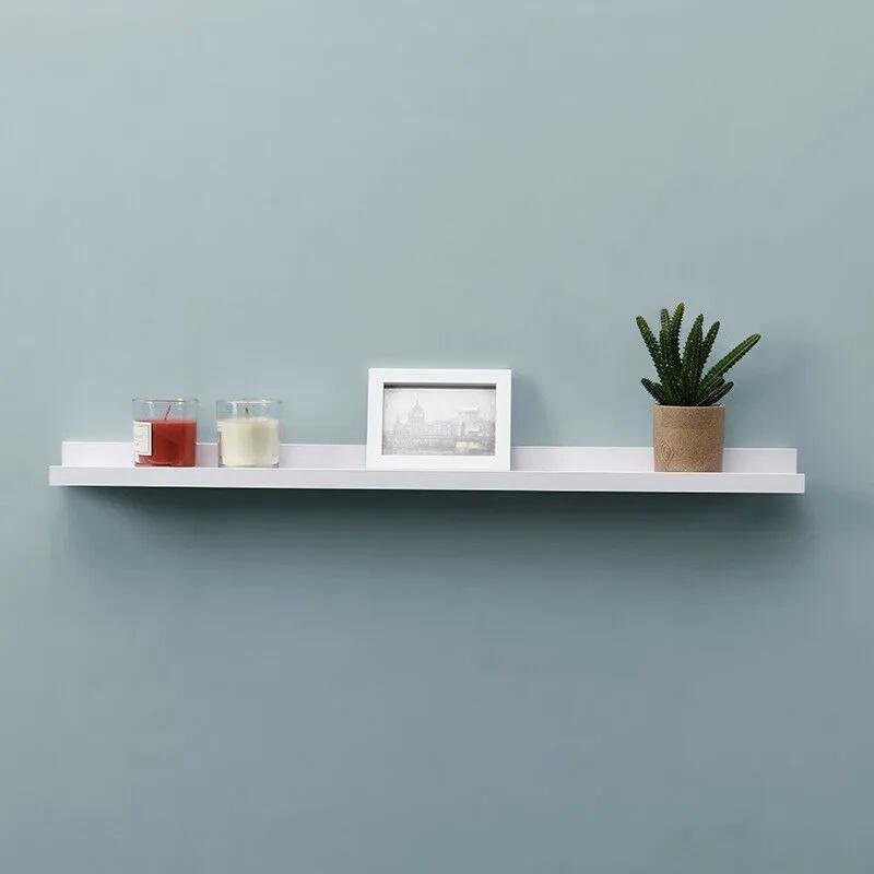 Combo 2 Prateleiras Porta Quadro Branco Mdf 90 Cms - 5