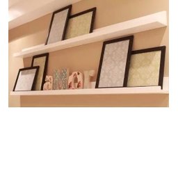 Combo 2 Prateleiras Porta Quadro Branco Mdf 90 Cms - 1