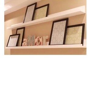 Combo 2 Prateleiras Porta Quadro Branco Mdf 90 Cms