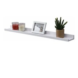 Combo 2 Prateleiras Porta Quadro Branco Mdf 90 Cms - 4