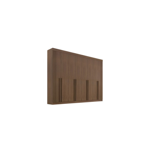 Guarda Roupas Casal Daymond 8pts Ripado 100% Mdf D`doro Móveis Castanho