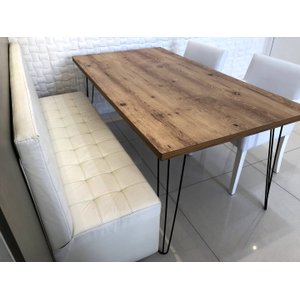 Mesa De Jantar Industrial 90 X 120 Cm Antiqua - Sem Cadeira Janta Varanda Gourmet Home Sala Cozinha 