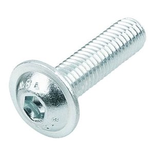 PARAFUSO ALLEN C. ABAULADA FLANGEADA M6 X 12 ZINCO - 500PÇS