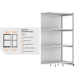 Rack Parede 202 Fit 60 Continuação Branco 90x60 Pe Verde - 3